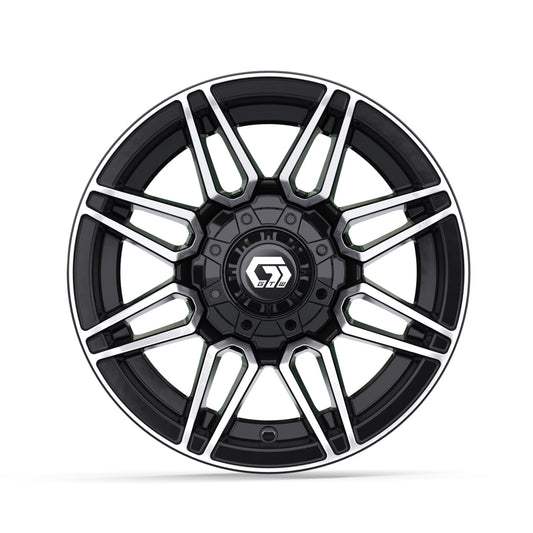 12" GTW Stealth Gloss Black with Machined Accents Wheel