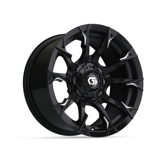 14" GTW Diablo Gloss Black with Machined Accents Wheel