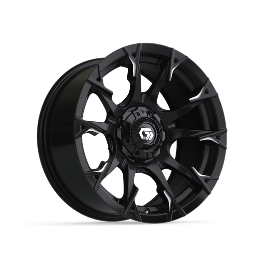 15" GTW Diablo Gloss Black with Machined Accents Wheel