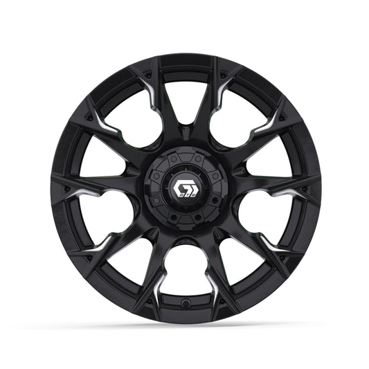 15" GTW Diablo Gloss Black with Machined Accents Wheel