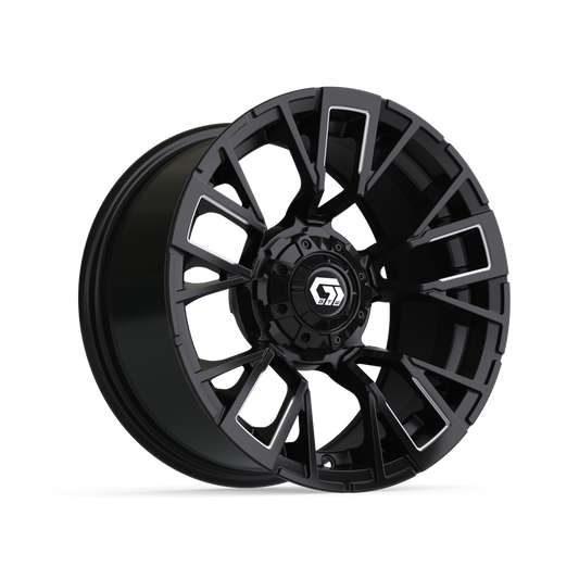 14" GTW Vandal Matte Black with Machined Accents Wheel