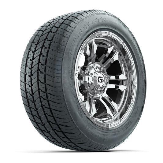 GTW Shogun Chrome 14" Wheel & 225/50-R14 Fusion STR Street Tire Package