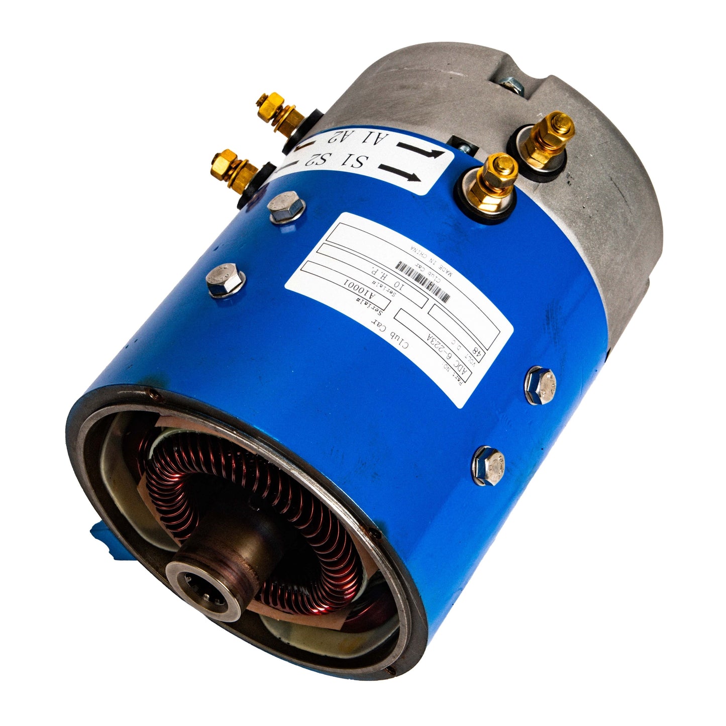 Reliance Club Car Series 36/48V 10 Spline High Speed Motor (Years 1992-Up)