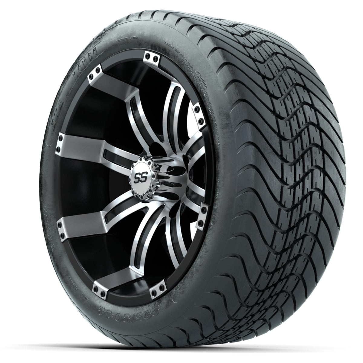 Set of (4) 14" GTW Tempest Wheels with 225/30-14 Mamba Street Tires