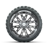 Set of (4) 15 in GTW® Stellar Chrome Wheels with 23x10-R15 Nomad All-Terrain Tires
