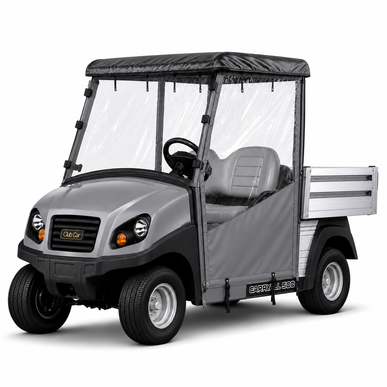 RedDot 3-Sided Over-The-Top Enclosure – Club Car Carryall 500 (2014-Up) | Gray Vinyl