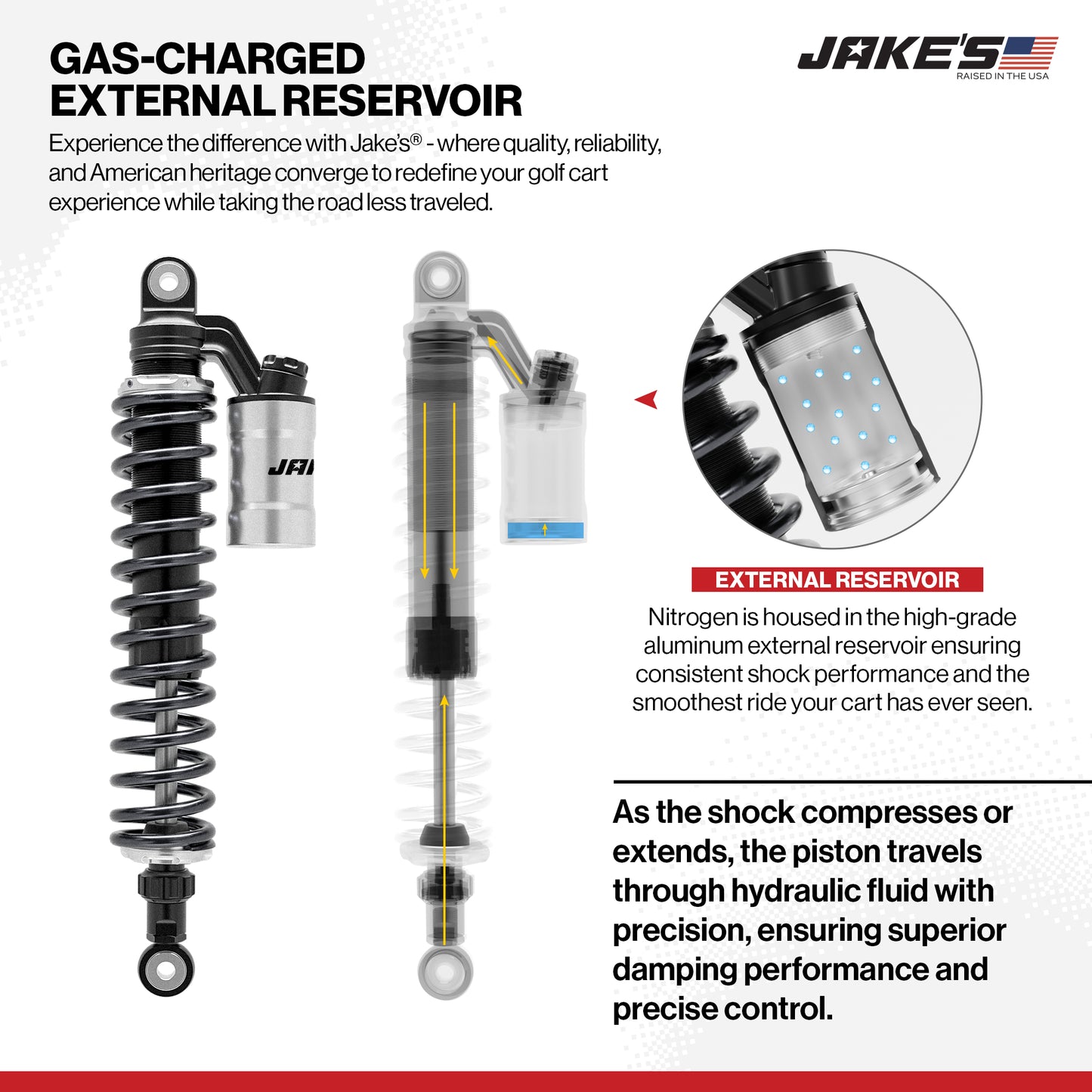 Jake's Long Travel Lift Kit | Yamaha Drive2 Gas w/ Independent Rear Suspension (2017-Up) w/ External Reservoir Shocks