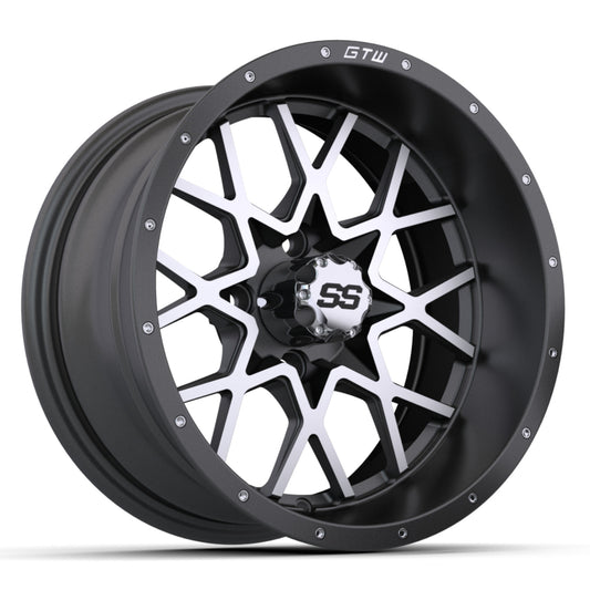 VORTEX 2 WHEEL, 14X7, MATTE GRAY/MATTE MACHINED
