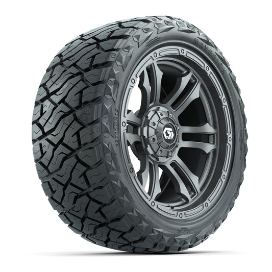 GTW Shogun Gloss Gunmetal 15" Wheels & 23x10.00-R15 Maverick All-Terrain Tires – Set of 4
