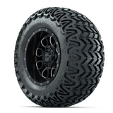 Set of (4) 12 in GTW® Volt Machined & Black Wheels with 23x10.5-12 Predator All-Terrain Tires