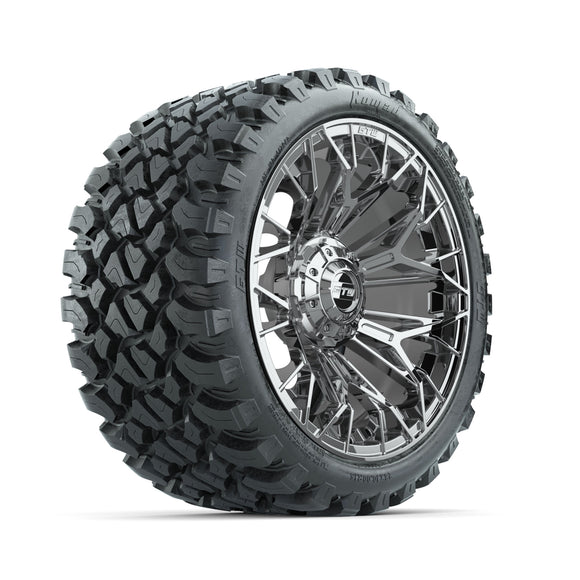 Set of (4) 15 in GTW® Stellar Chrome Wheels with 23x10-R15 Nomad All-Terrain Tires