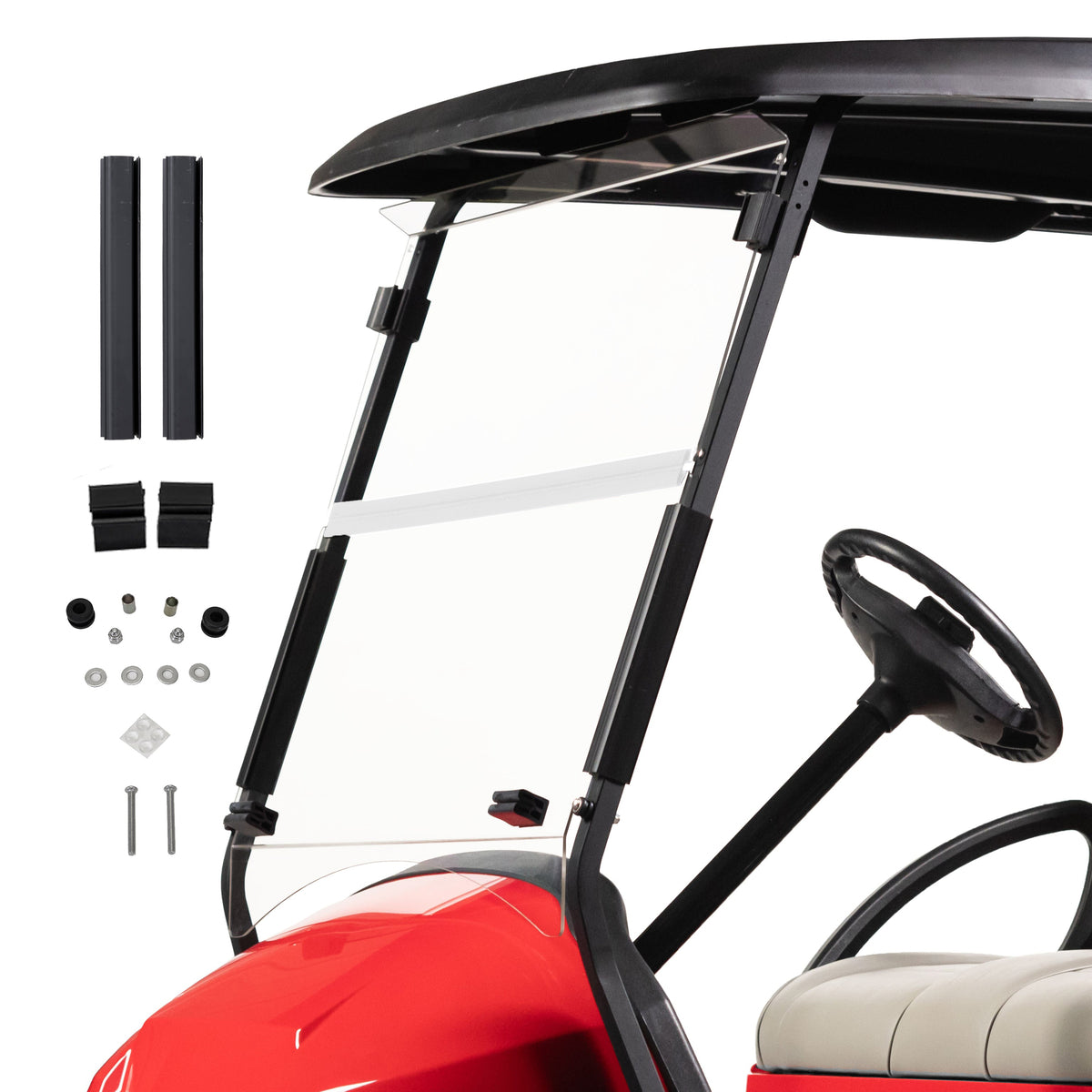 Club Car Precedent / Onward / Tempo Clear 1/4" Folding Windshield