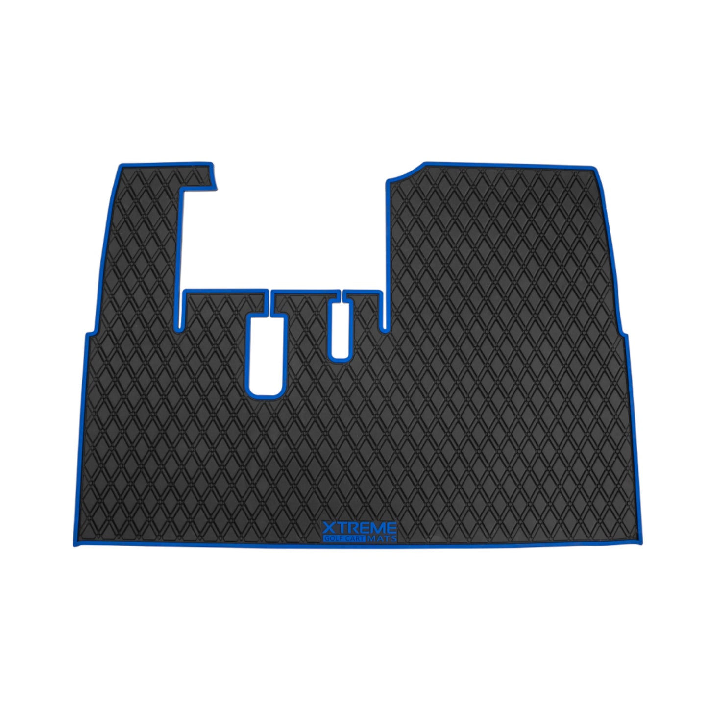 Xtreme Mats Full-Coverage Golf Cart Floor Mat | ICON i20 / i40 / i40L / Advanced EV1 – Black/Blue