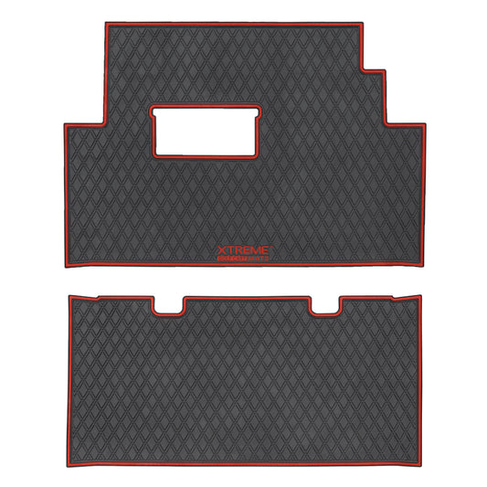 Xtreme Mats Club Car Onward Floor Mat | Full Coverage Black & Red | 2004-Up