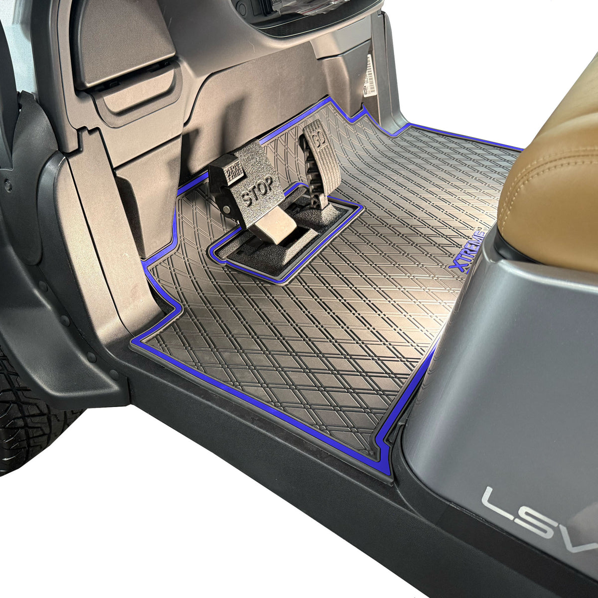 Xtreme Mats Club Car Onward & Tempo Floor Mat | Full Coverage Black & Blue | 2026-Up