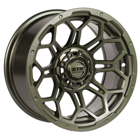 BRAVO WHEEL 14X7, MATTE RECON GREEN GOLF CART WHEEL