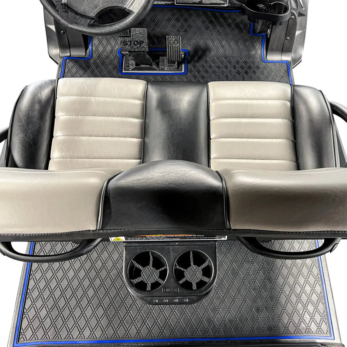 Xtreme Mats Club Car Onward Floor Mat | Full Coverage Black & Blue | 2004-Up