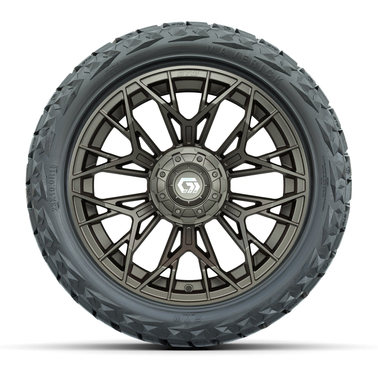 GTW Stellar Matte Bronze 15" Wheels & 23x10.00-R15 Maverick All-Terrain Tires – Set of 4