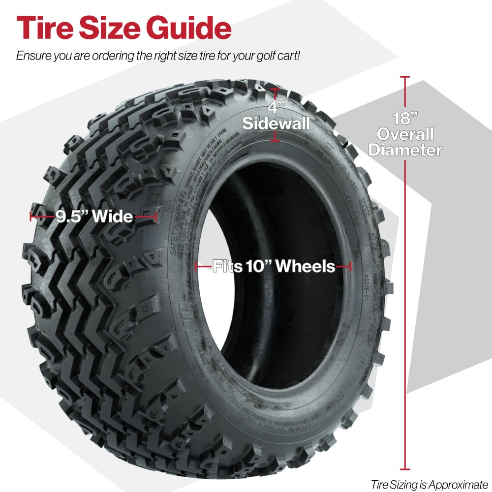 GTW Rogue 18x9.50-10 All-Terrain Golf Cart Tire (4-Ply)