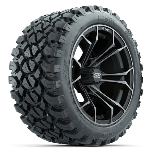 GTW Spyder Matte Grey 14" Wheels with 23x10-14 GTW Nomad All-Terrain Tires Full Set