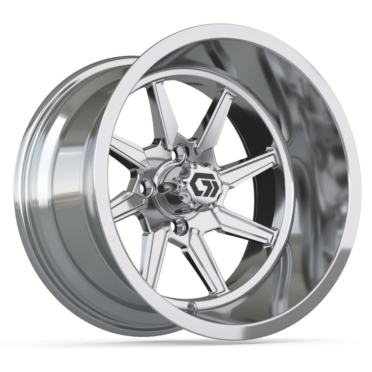 GTW® Reaper Chrome 15" Golf Cart Wheel - Single | Deep Dish