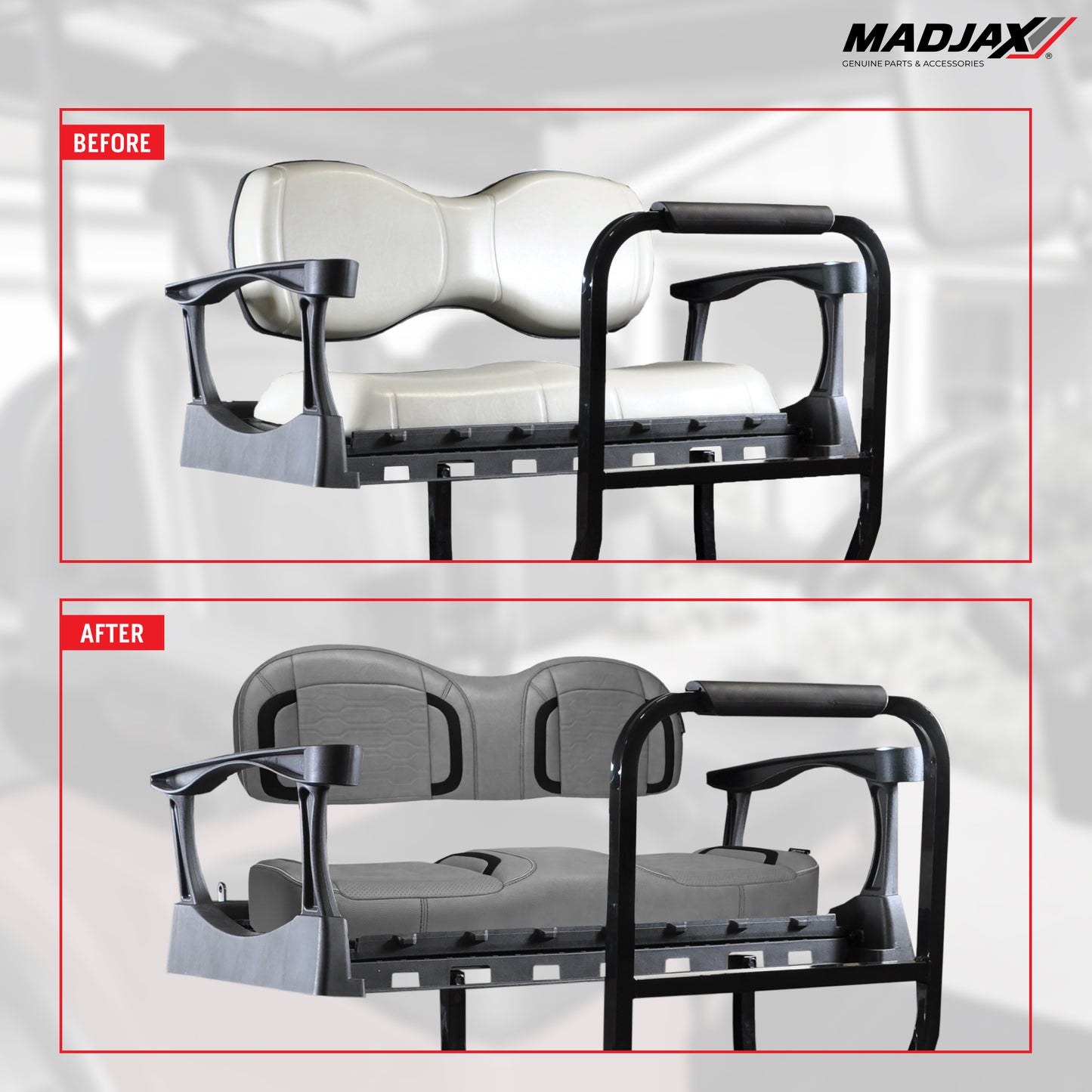 MadJax Caramel Commander Rear Seat Cushions | GTW Genesis 250/300