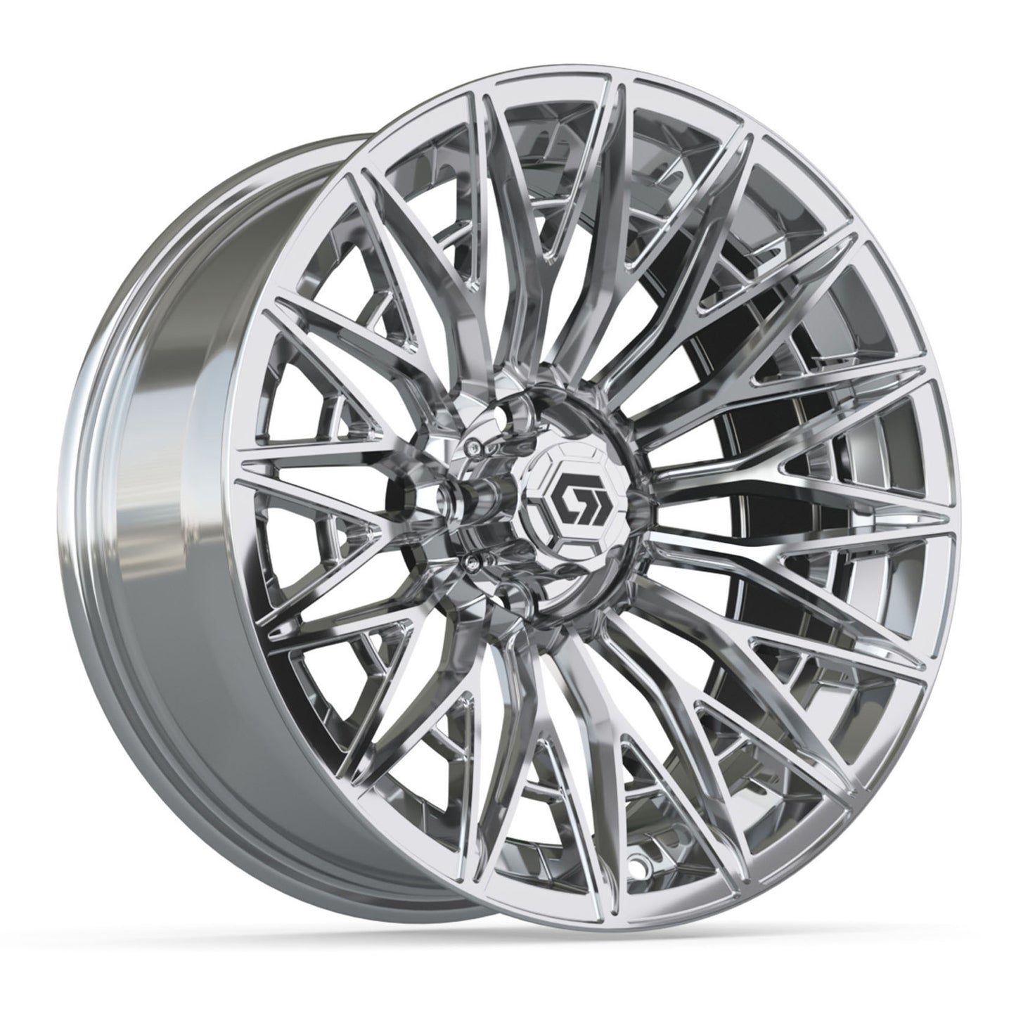 GTW® Blur Chrome 16" Golf Cart Wheel - Single