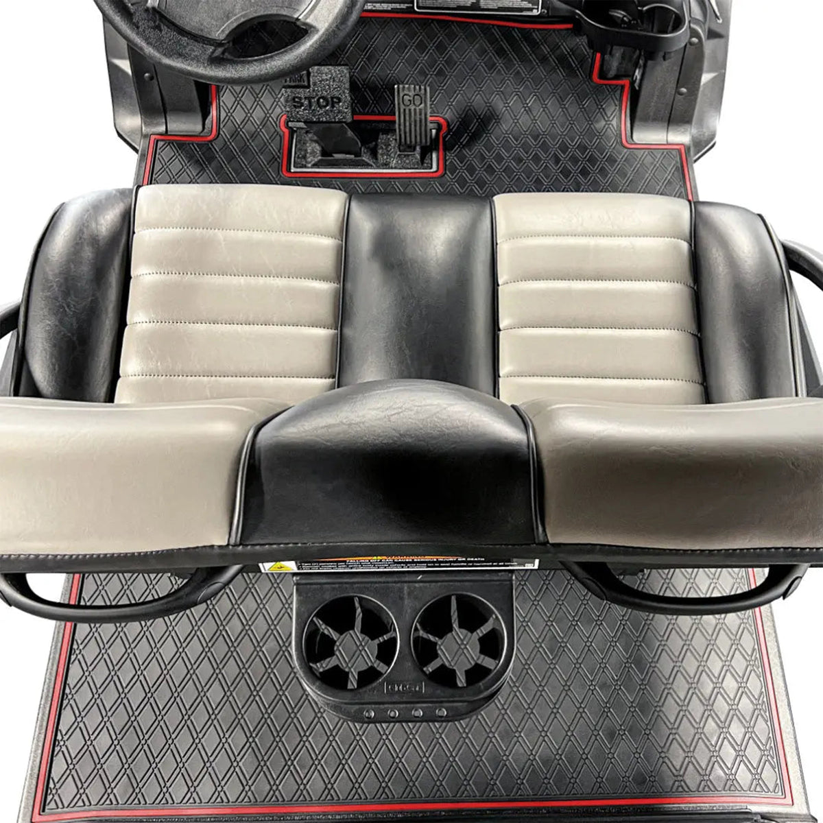Xtreme Mats Club Car Onward Floor Mat | Full Coverage Black & Red | 2004-Up