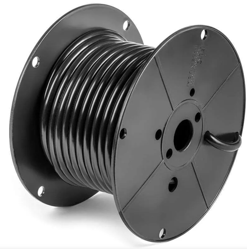 100’ Spool 4-Gauge x 49-Strand Black Cable for Golf Carts