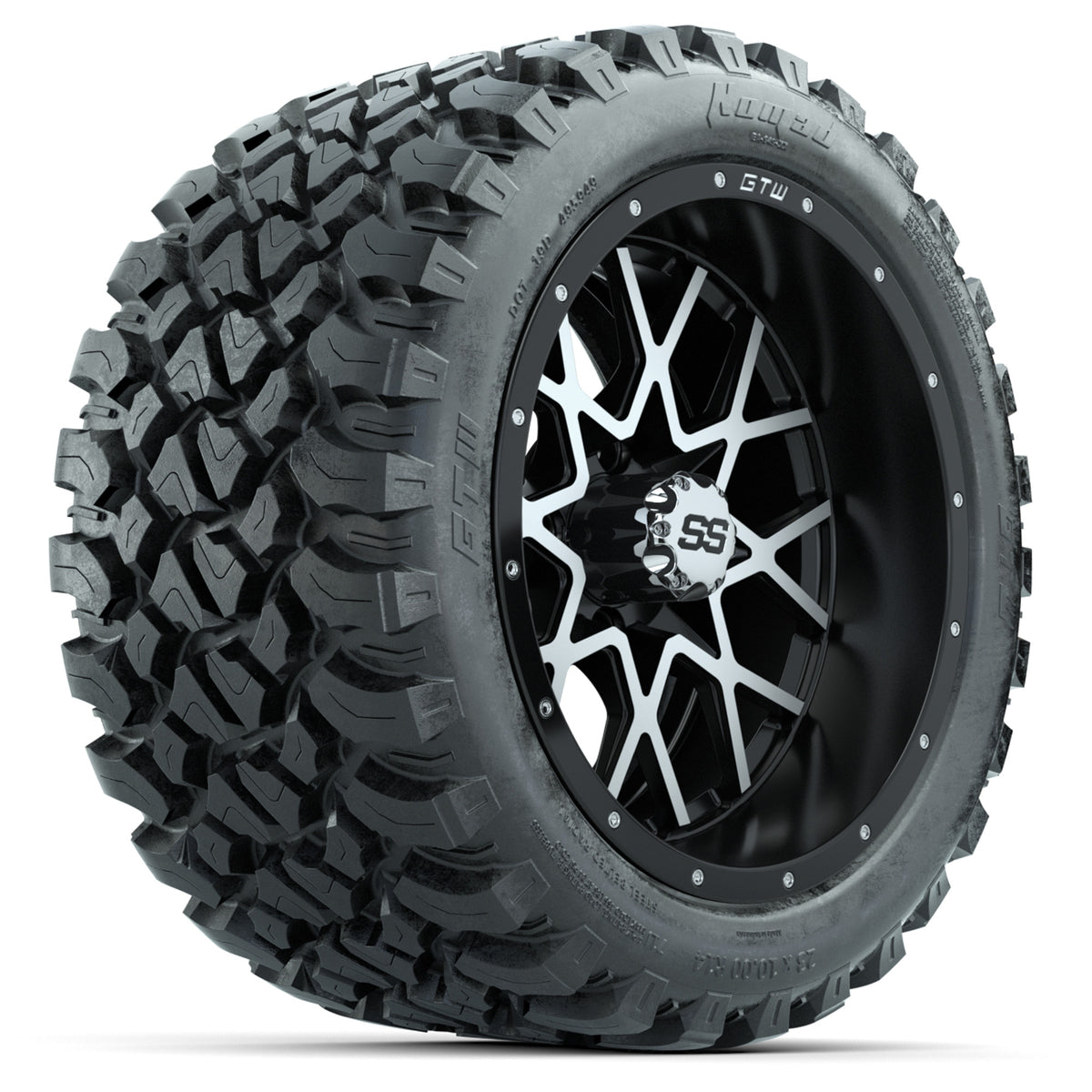 Set of (4) 14" GTW Vortex Wheels with 23x10-14 GTW Nomad All-Terrain Tires