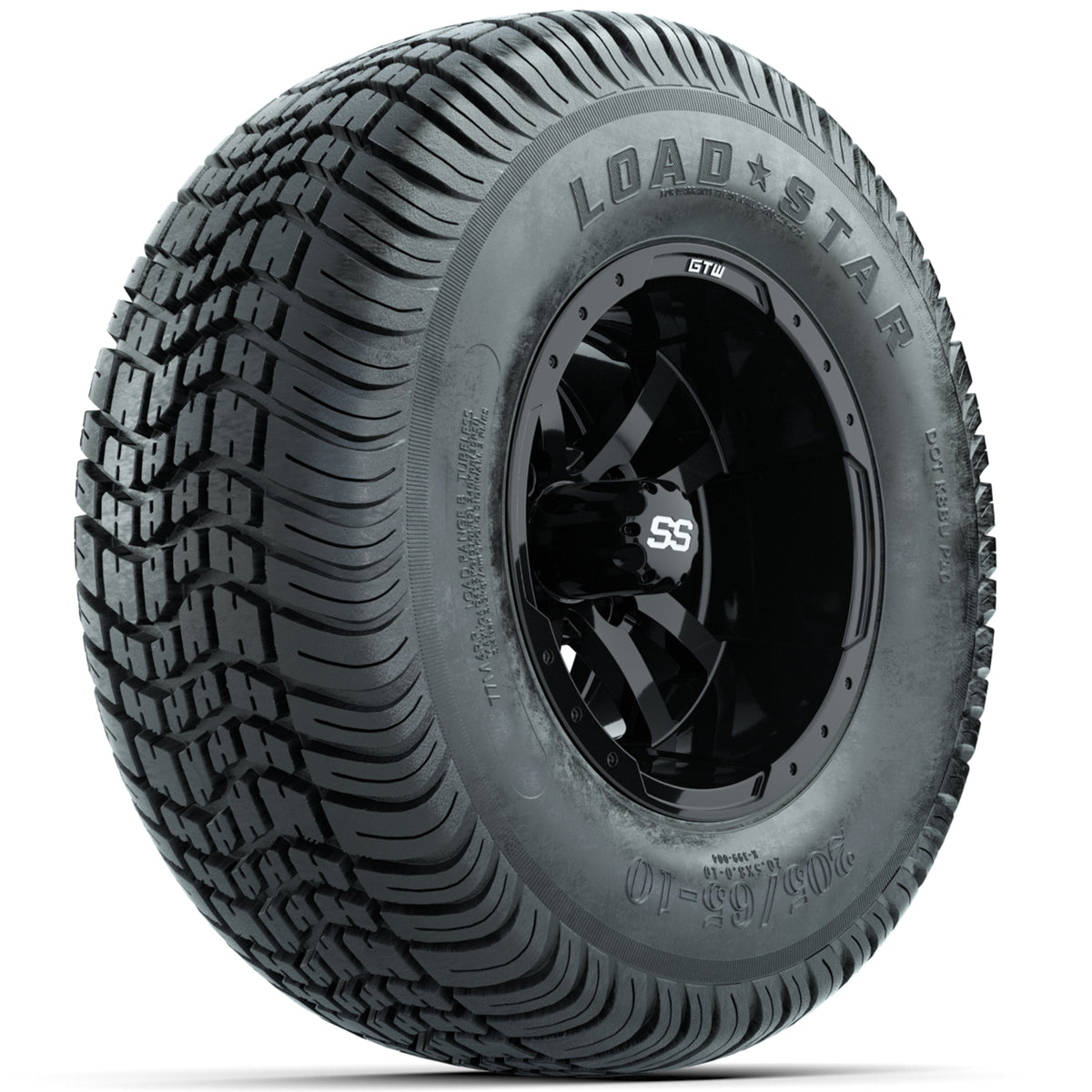Set of (4) 10" GTW Storm Trooper Wheels with 205/65-10 Kenda Load Star Tires