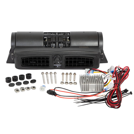 Breezeasy 3 Golf Cart Fan System with Voltage Converter | 12-48V Gas & Electric