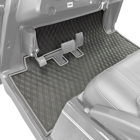 Xtreme Mats Full Coverage Golf Cart Floor Mat – Bintelli Beyond | Black & Gray Trim