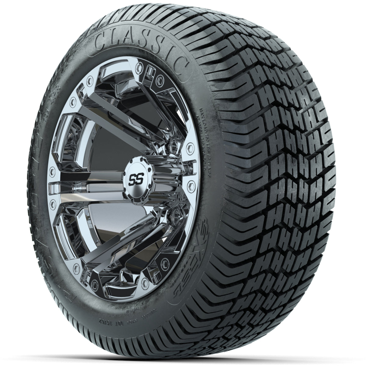 Set of (4) 12" GTW Specter Wheels with 215/40-12 Excel Classic Street Tires