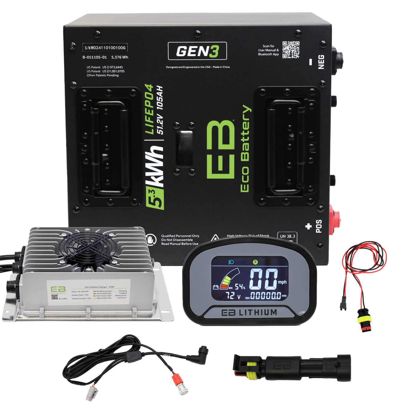 ICON Eco Lithium 51v 105Ah Battery Bundle - Thru Hole 10 Year Warranty