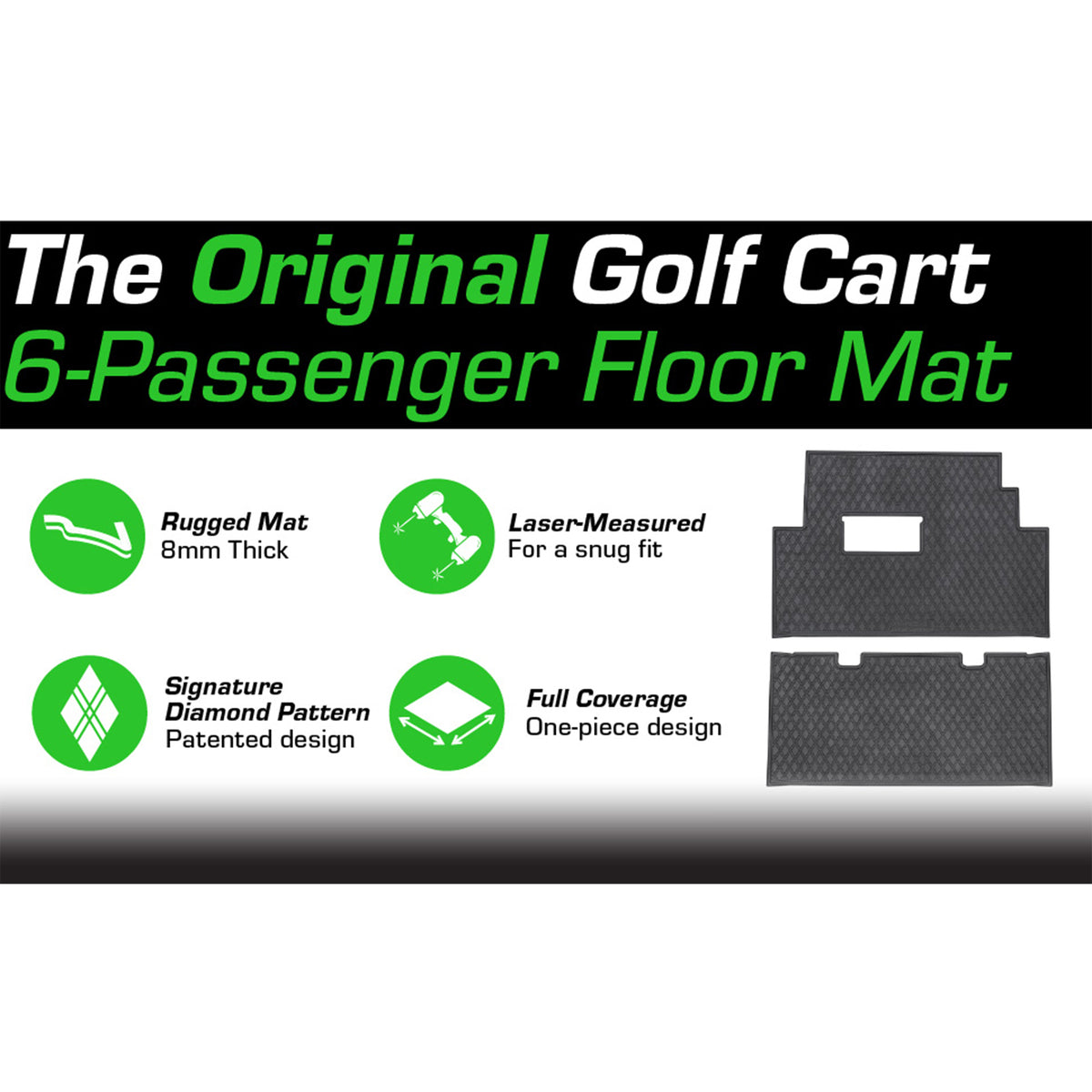 Xtreme Mats Club Car Onward Floor Mat | Full Coverage All Black | 2004-Up