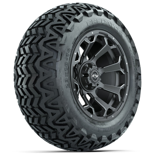 Set of (4) 14" GTW Raven Wheels with 23x10-14 GTW Predator All-Terrain Tires
