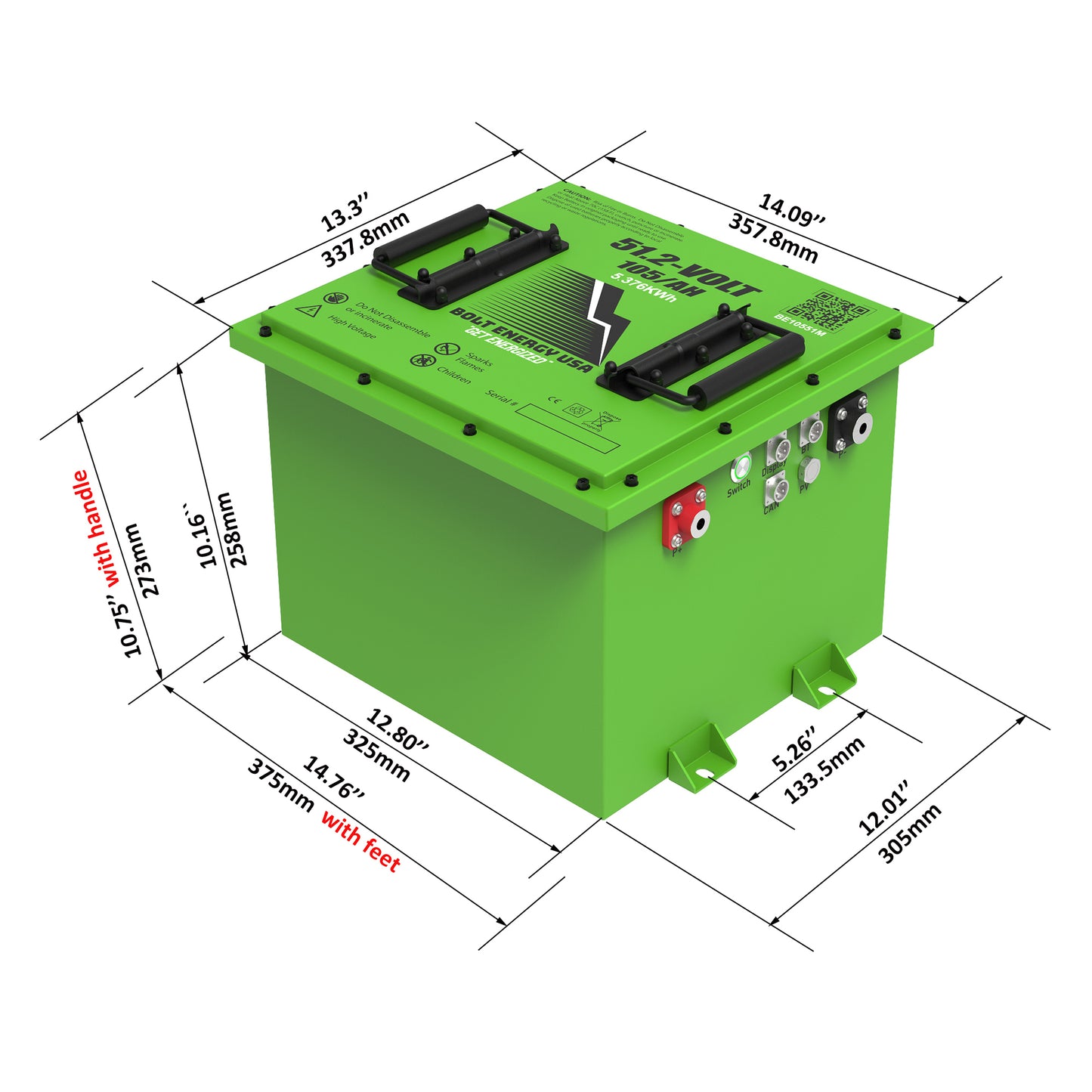 Bolt Energy 51V 60Ah Lithium Bundle for Club Car Tempo/Onward | Vanguard Replacement | 12-Year Warranty