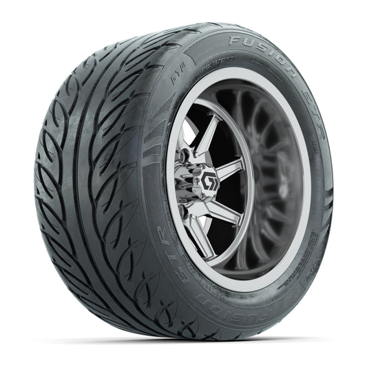 GTW Reaper Chrome 14x9 Wheels with 255/45-R14 Fusion GTR Street Tires - Set of 4