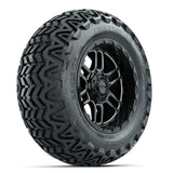 Set of (4) 14 in GTW® Titan Machined & Black Wheels with 23x10-14 Predator All-Terrain Tires