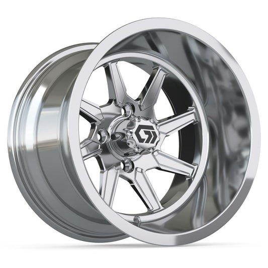 GTW® Reaper Chrome 14" Golf Cart Wheel - Single | Deep Dish