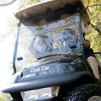 Clear Club Car Precedent Impact-Resistant Folding Windshield (Years 2004-Up) Made in USA