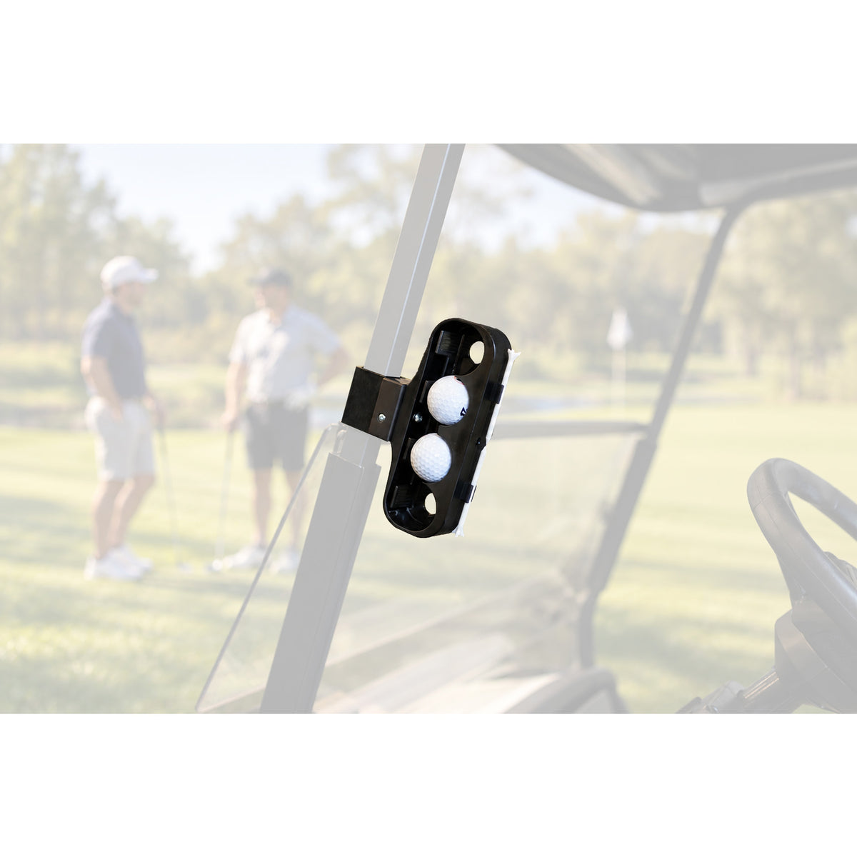 GTW BaseClamp Golf Cart Ball & Tee Holder with Mounting Clamp