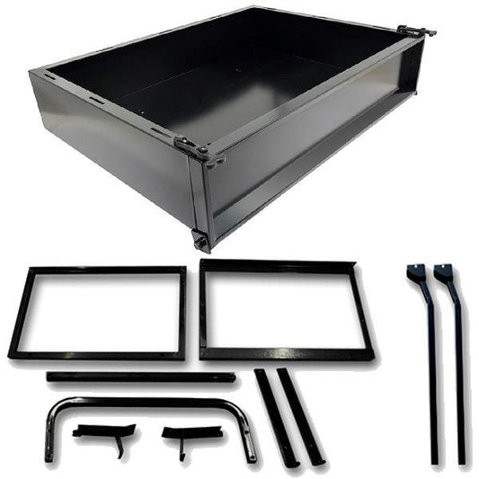 GTW® Black Steel Cargo Box Kit For Club Car Precedent, Tempo, and Onward (Years 2004-Up)