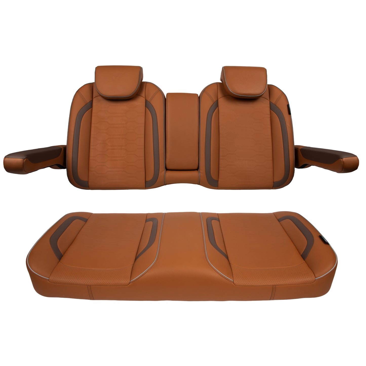 MadJax Caramel Commander Front Seat Cushions | EZGO TXT & MadJax XSeries Golf Carts