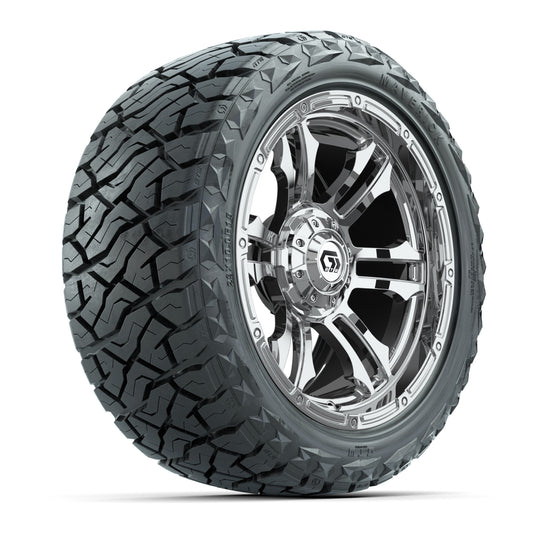 GTW Shogun Chrome 15" Wheels & 23x10.00-R15 Maverick All-Terrain Tires – Set of 4