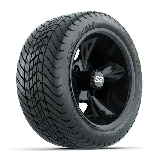 GTW Godfather Black 12 in Wheels with 215/35-12 Mamba Street Tires Full Set