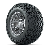Set of (4) 12 in GTW® Stellar Chrome Wheels with 23x10.5-12 Predator All-Terrain Tires