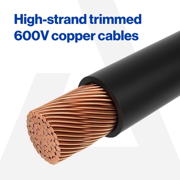 8 Inch 4-Gauge Black Battery Cable