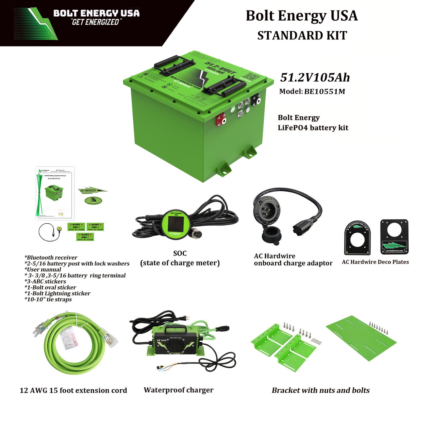 Advanced Ev1 Bolt Lithium 51v 105ah Bundle 10 Year Warranty